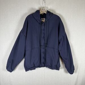 Bulwark FR Hoodie Mens Size 2XL Navy Flame Resistant Full Zip ARC 18.0 *FLAWS